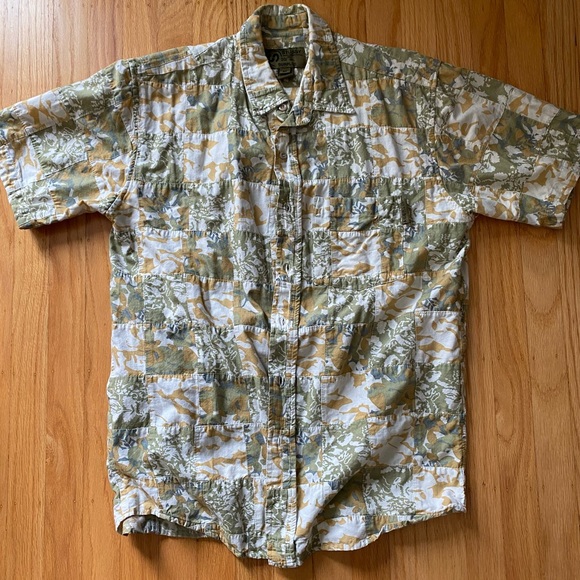 Stussy Shirts | Vintage Stussy Camo Hawaiian Shirt | Color: Green | Size: M | Christianpaz85's Closet